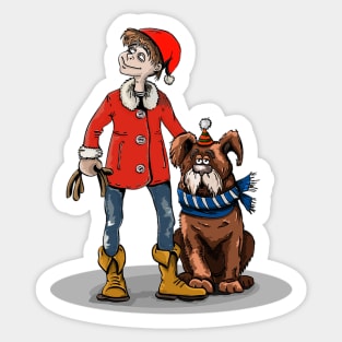 Christmas Dog Holiday Fun Funny Dog Lover Sticker